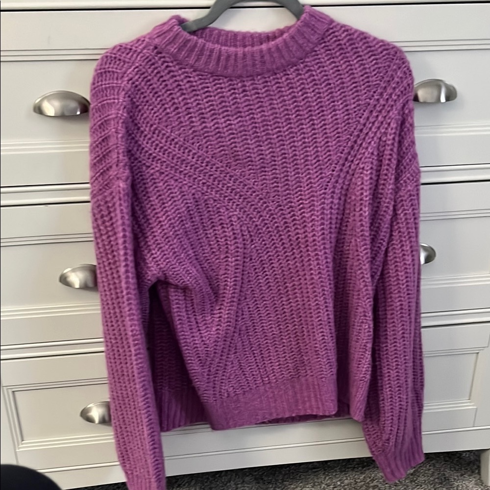 Cozy Knit Sweater - Purple